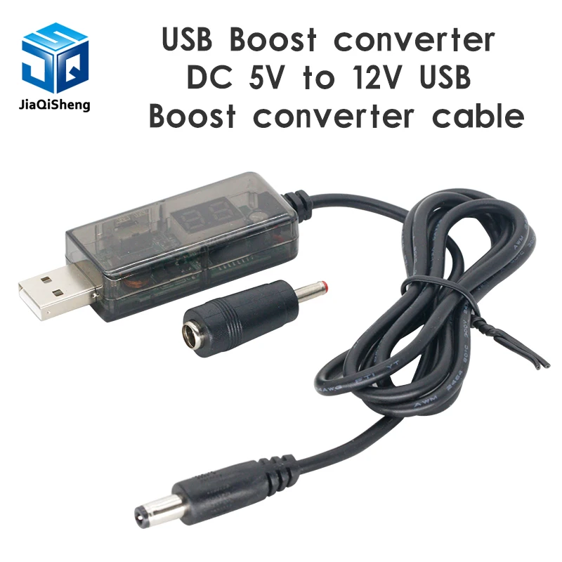 USB Boost Converter DC 5V to 9V 12V USB Step-up Converter Cable + 3.5x1.35mm Connecter For Power Supply/Charger/Power Converter