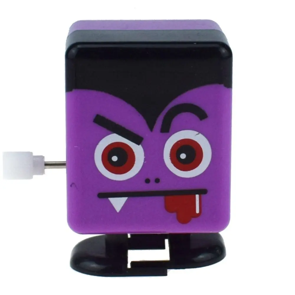 

Cartoon Halloween Series Wind-up Toy Ghost Jumping Halloween Clockwork Toys Witch Pirate Head Prank Toys Gift