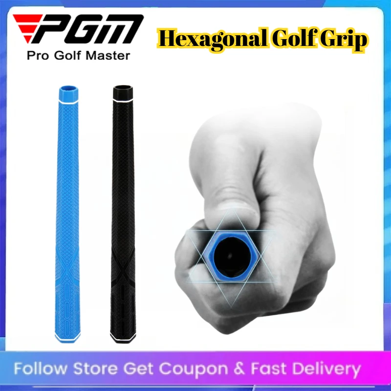 Golf Club Grips Hexagonal Grip Rubber Grip Applicable for Iron and Wooden Golf Clubs Putter Grip Black/Blue SB004