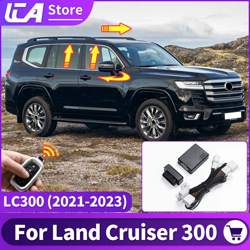 

Автоматическое закрытое окно + модуль замка двери OBD + складной для Toyota Land Cruiser 300 LC300 2021 2022 2023, аксессуары для интерьера