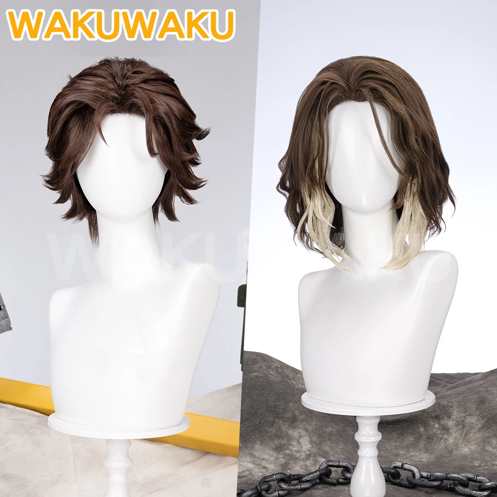 Viktor Cosplay Wig Game LOL Cosplay WakuWaku Men Brown Short Hair Viktor Cosplay Free Cap Wig Christmas