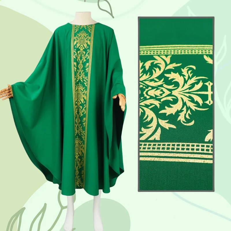 Kostiumy Akcesoria Gotycki Herbata Suburai Kostium Cos Arabski Jednolity Kolor Okrągły Dekolt Cosplay Męski Ksiądz Szata Religijna