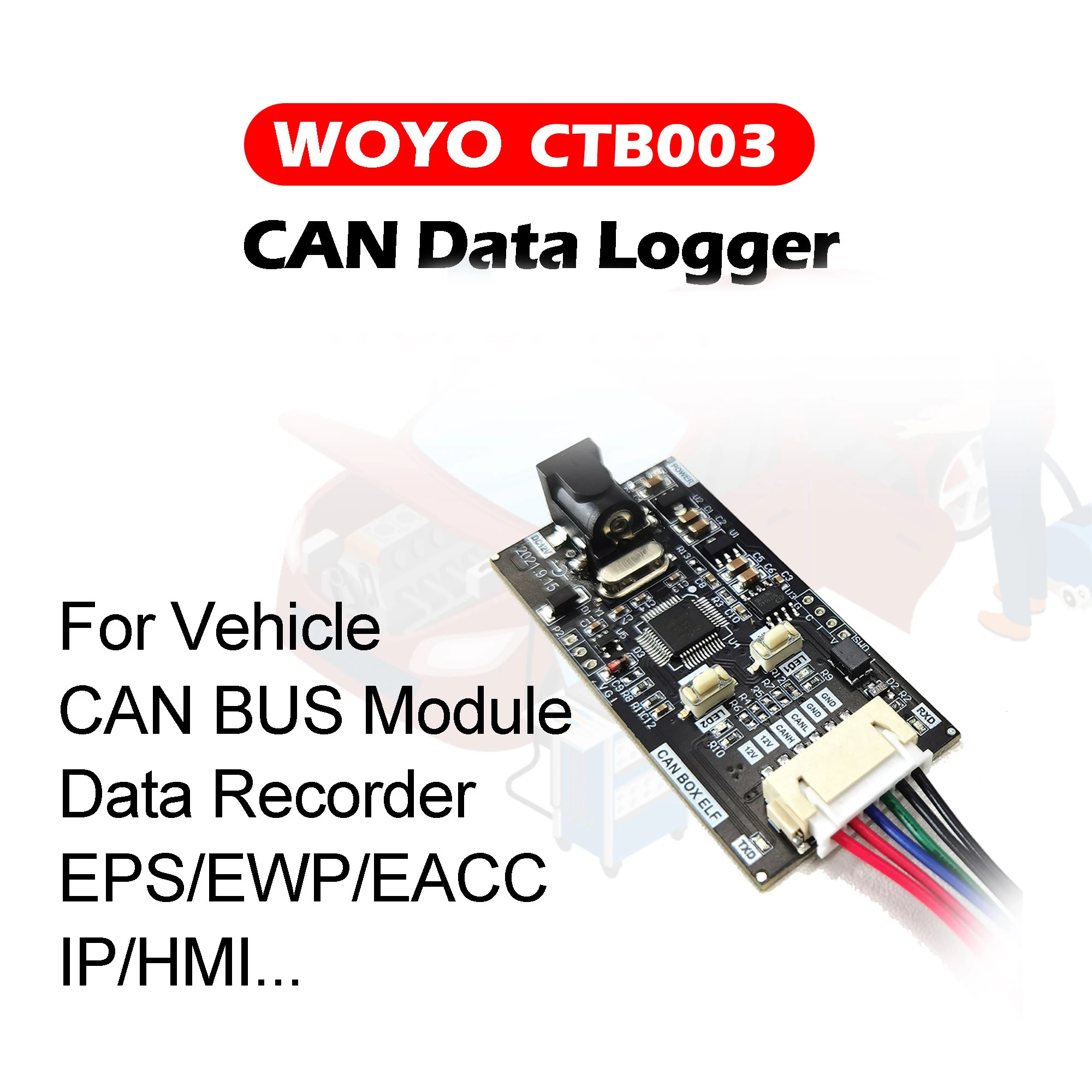 WOYO 1 Set CAN BUS Data Logger for All Car CAN BUS Module Data Transceiver Automotive Diagnostic Tool for EPS/IP/HMI...