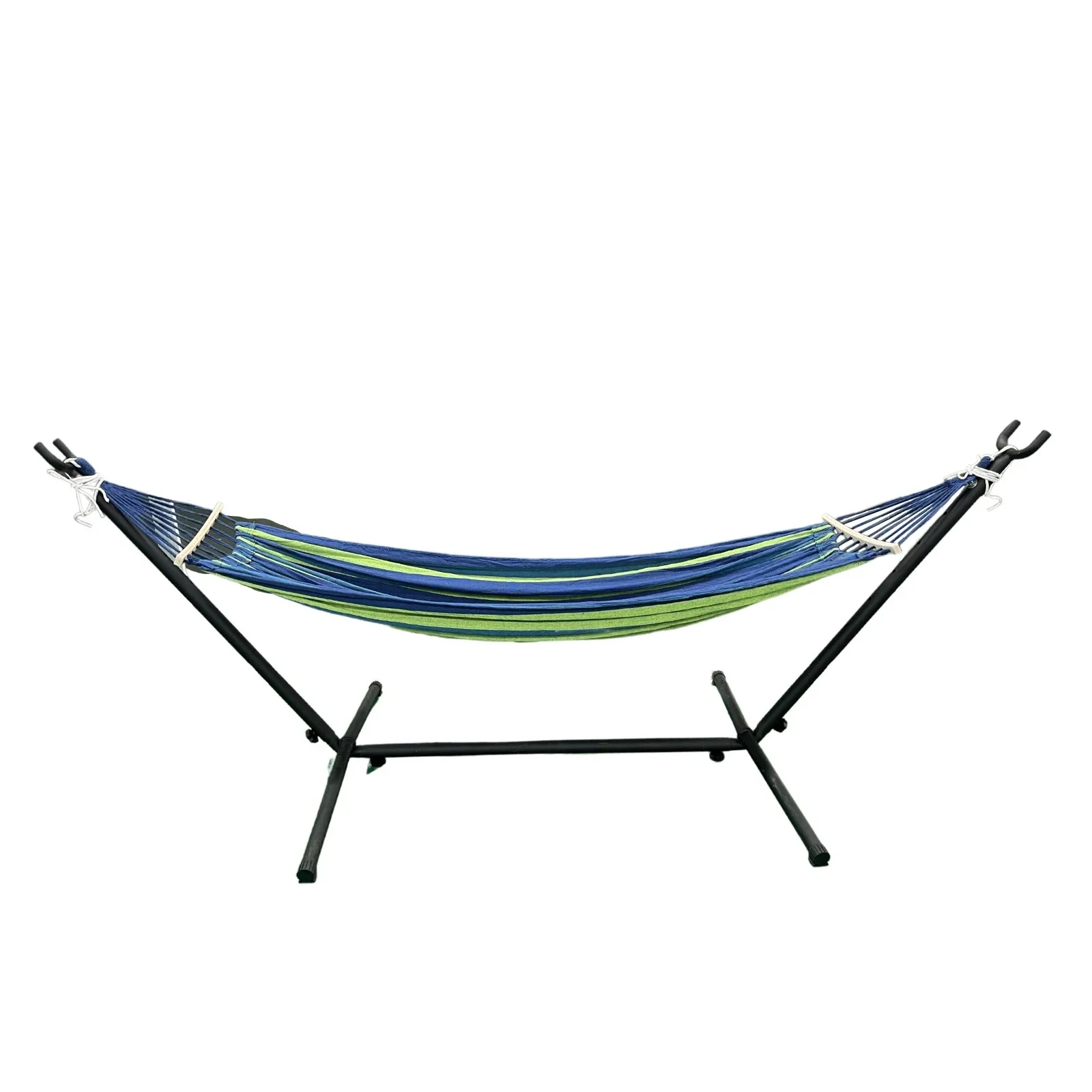 Double Hammock with Space Saving Steel Stand and Carrying Case