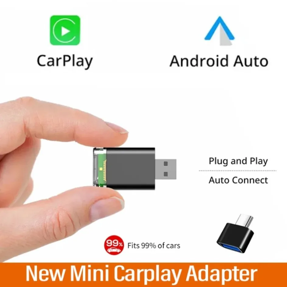 2 In1 Wired Carplay Box Wireless Carplay&Android For Car Radio Auto AI Box Wired To Wireless Carpay Mini Adapter Bluetooth