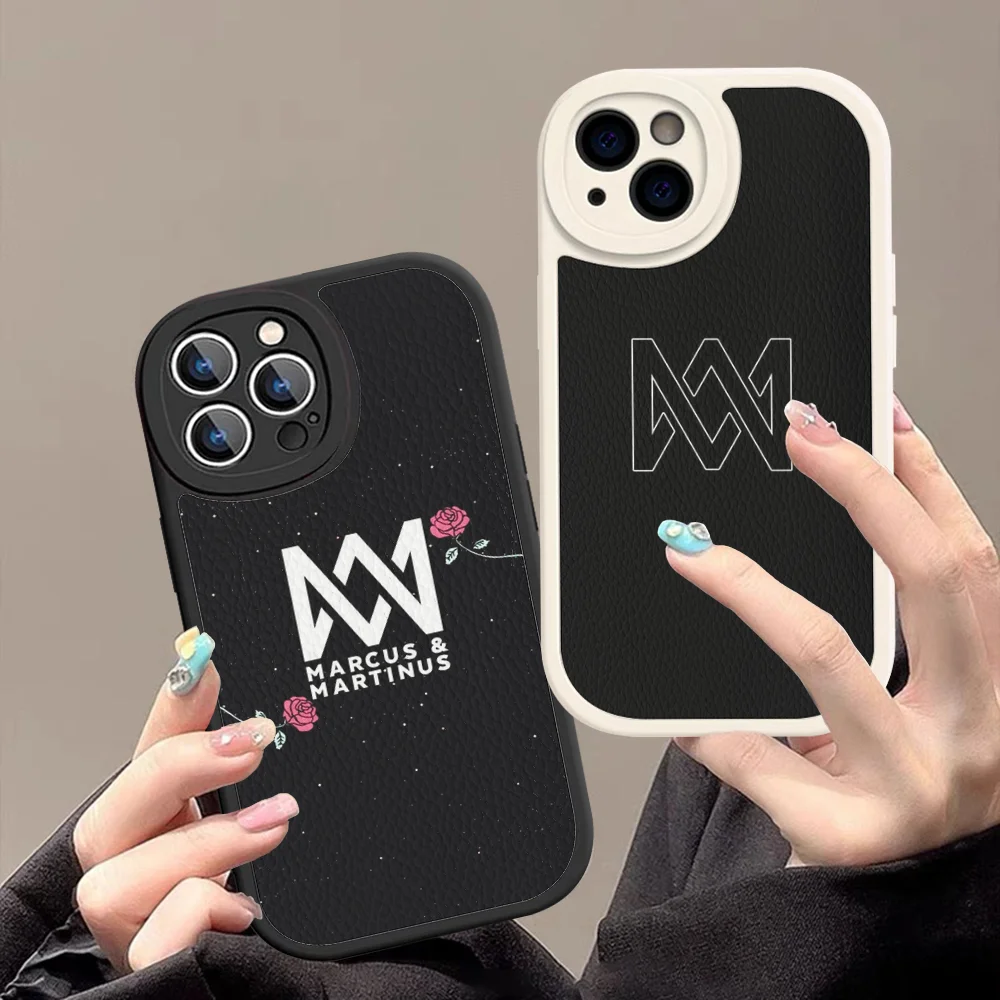 M-Marcus And M-Martinus Phone Case Hard Leather For IPhone 16 15 14 13 12 Mini 11 14 Pro Max Xs X Xr 7 8 Plus Fundas