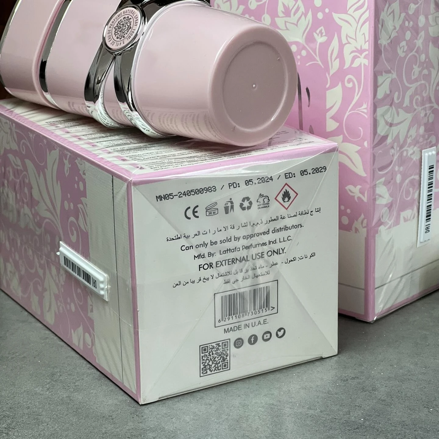 La Fayara Pink Eau de Parfum Spray pour femme, 3,40 oz / 100 ml, parfum floral longue durée, joliment coffret cadeau - parfait