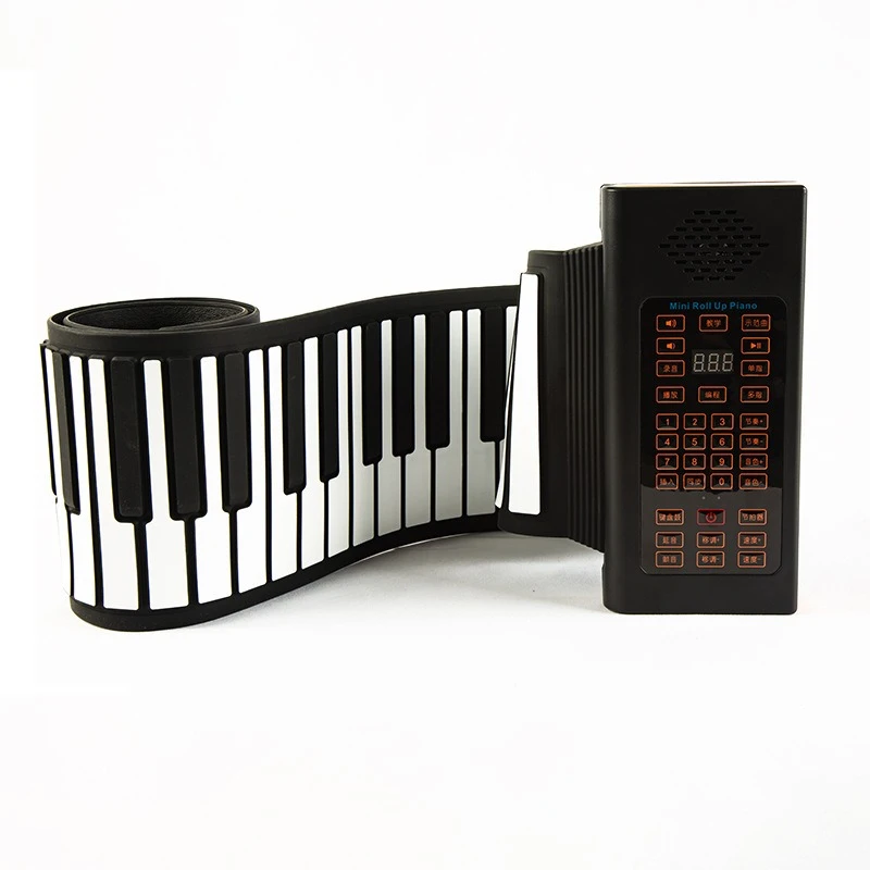 MIDI Hand Rolled Piano Foldable 88Key Silicone Musical Keyboard Children Performance Electronic Piano Adult Electric Pianos
