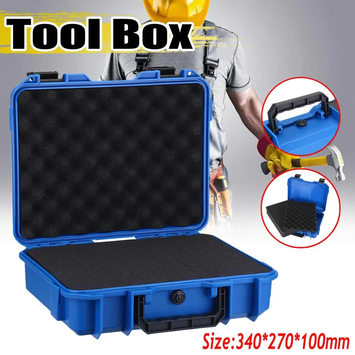 Waterproof Hard Carry Case Bag Tool Kits with Sponge Storage Box Safety Protector Organizer Safety Instrument Tool box