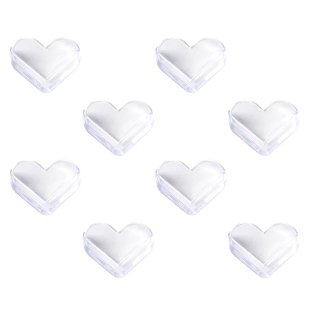 

8 Pcs Anti-collision Corner Heart-shaped Protectors Guards Glass Easy Remove Baby