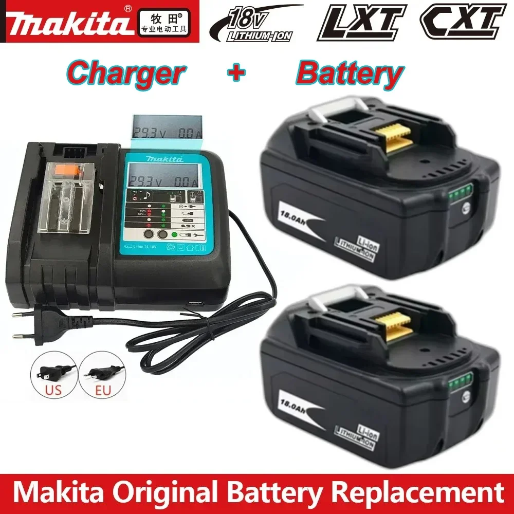 

2024 for Makita 18V 18000mAh Rechargeable Power Tools Battery with LED Li-Ion Replacement LXT BL1860B BL1860 BL1850 BL1850B