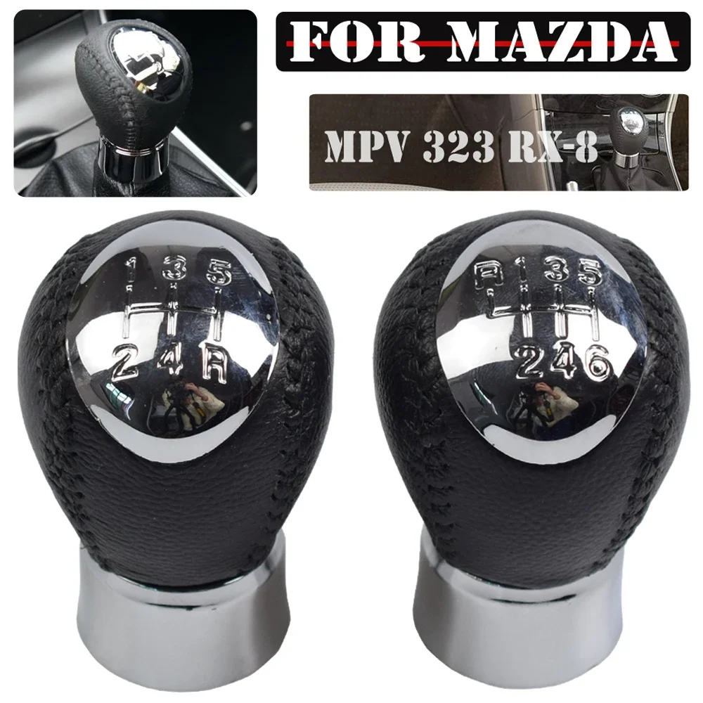 5 6-Speed Gear Shift Knob Stick Change lever knob For Mazda 6 GG/GY 5 CR 3 BK 323/323F BJ MPV PREMACY CP 626 GF/GW XEDOS 6 RX-8