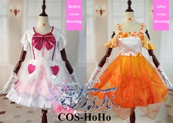 COS-HoHo Anime Lovelive! Kousaka Honoka/Sonoda Umi Game Transformable Dress Uniform Cosplay Costume Party Outfit Custom-made
