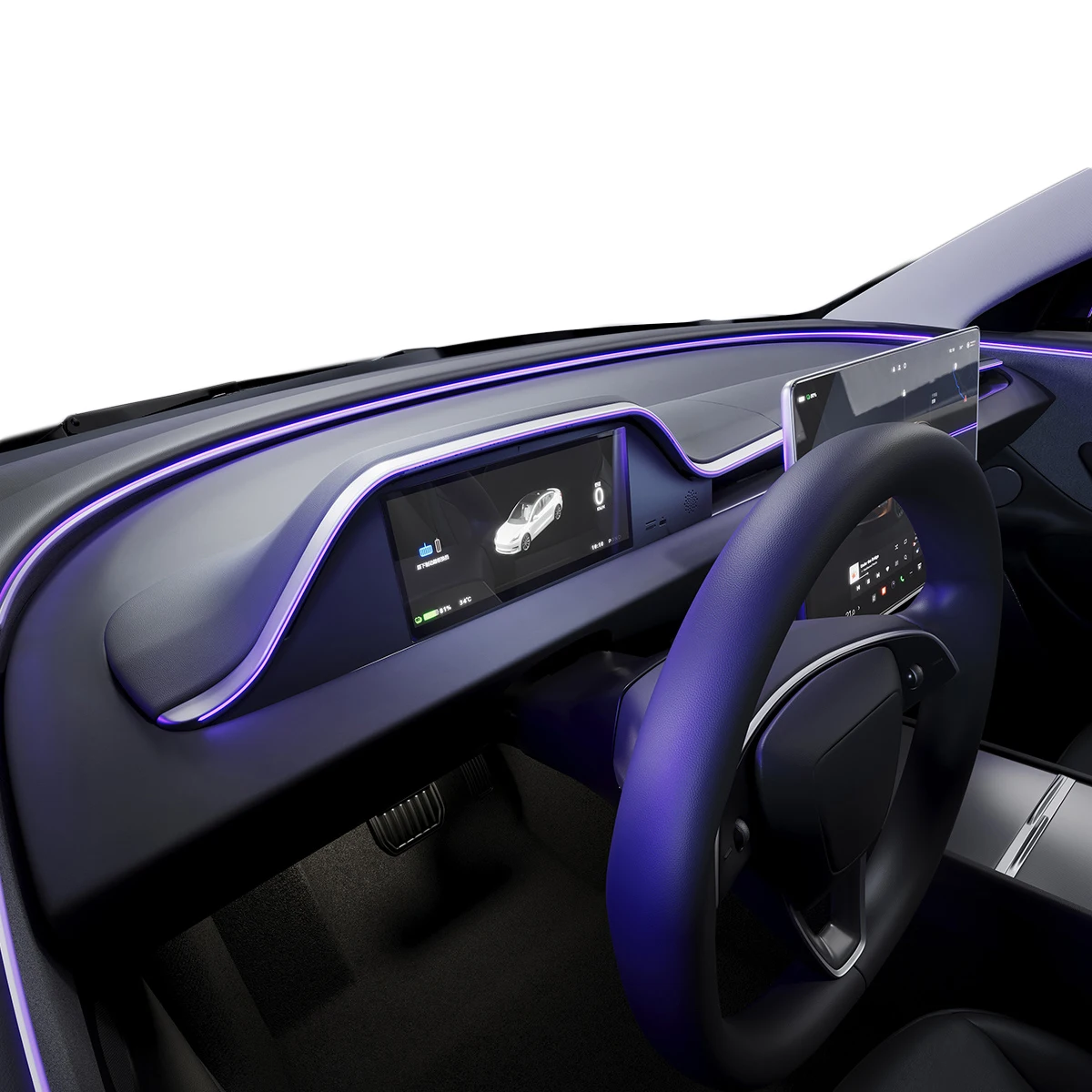 8.9 Inch Instrument Dashboard Head up Display for Model 3 Highland HUD Screen Support Carplay With Ambient Light