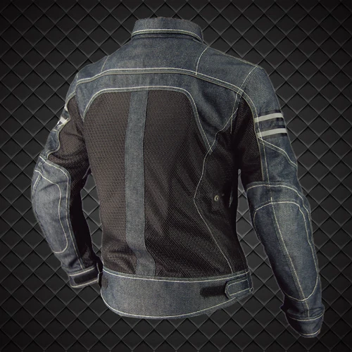 Imagen 2 del producto Traje de equitación para hombre, chaqueta de malla para motocicleta, JK006, anticaída, pantalones vaqueros, traje de carreras