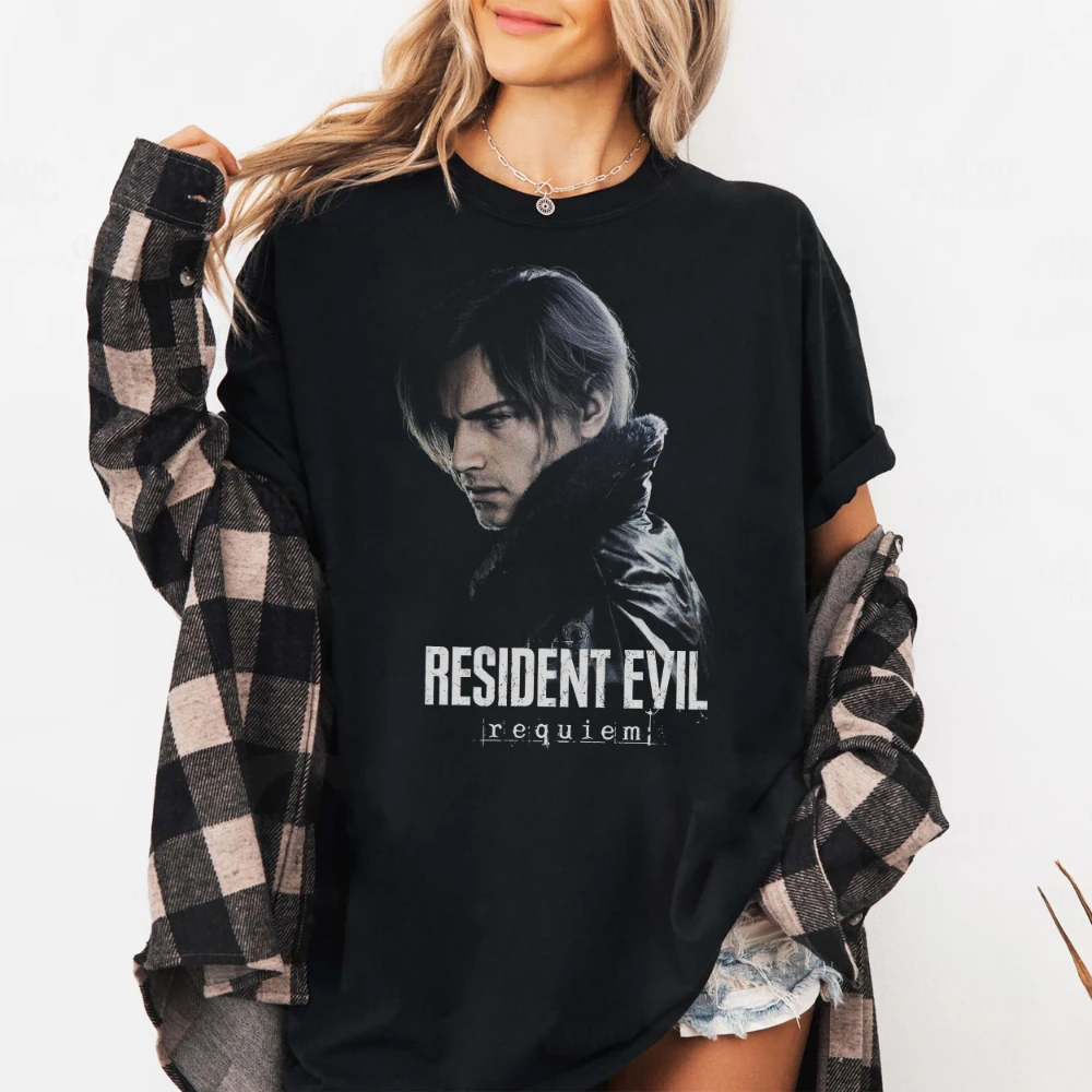Leon Kennedy Resident Evil Requiem Shirt Grace Ashcroft Biohazard Tee Short Sleeve Men Women for Spring and Summer Unisex