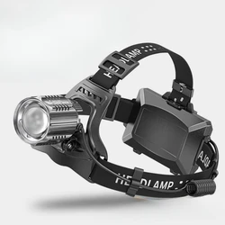 SMILING SHARK Headlight Outdoor Strong Light Zoom Model Large Floodlight COB Head-mounted Fishing Light Running Headlamp