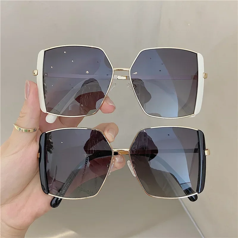2025 New Square Metal Sunglasses Women Brand Designer Sun Glasses Outdoor Driving Fishing Eyewear Shades UV400 Oculos De Sol