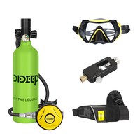DIDEEP X4000 Pro 1L Mini Scuba Tank, Oxygen Tank, Underwater Diving Kit with Crossbody Harness/Mask/Adapter