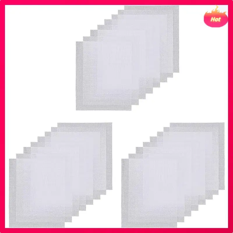 

ABYP холщовые подушечки, 24 шт., белый прямоугольный пластиковый сетчатый лист, гибкий пластиковый холст для поделок, вышивки, рукоделия, вязания