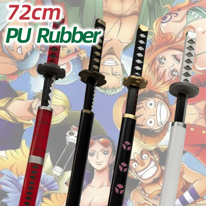 72cm Zoro Katana Samurai Sword Japan Anime Cosplay Katanas Enma Kitetsu Shusui Wado lchimonji PU Toy Swords