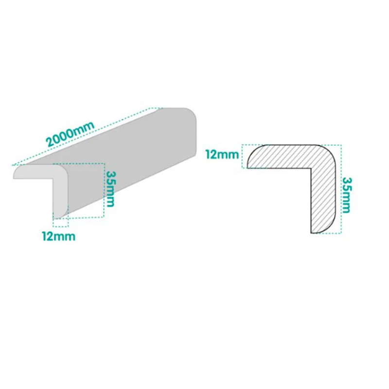 2M Children Protection Table Guard Strip Baby Safety Products Glass Edge Furniture Horror Crash Bar Corner Foam Bumper New