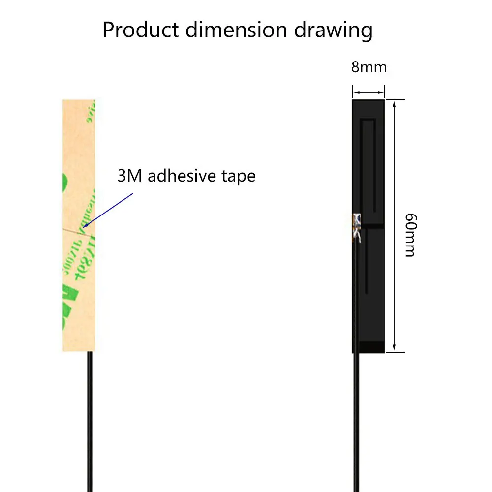 Module de NB-IOT flexible à gain élevé d'antenne FPC intégrée, tête IPEX d'antenne, 101850/868/915MHz, 1PC