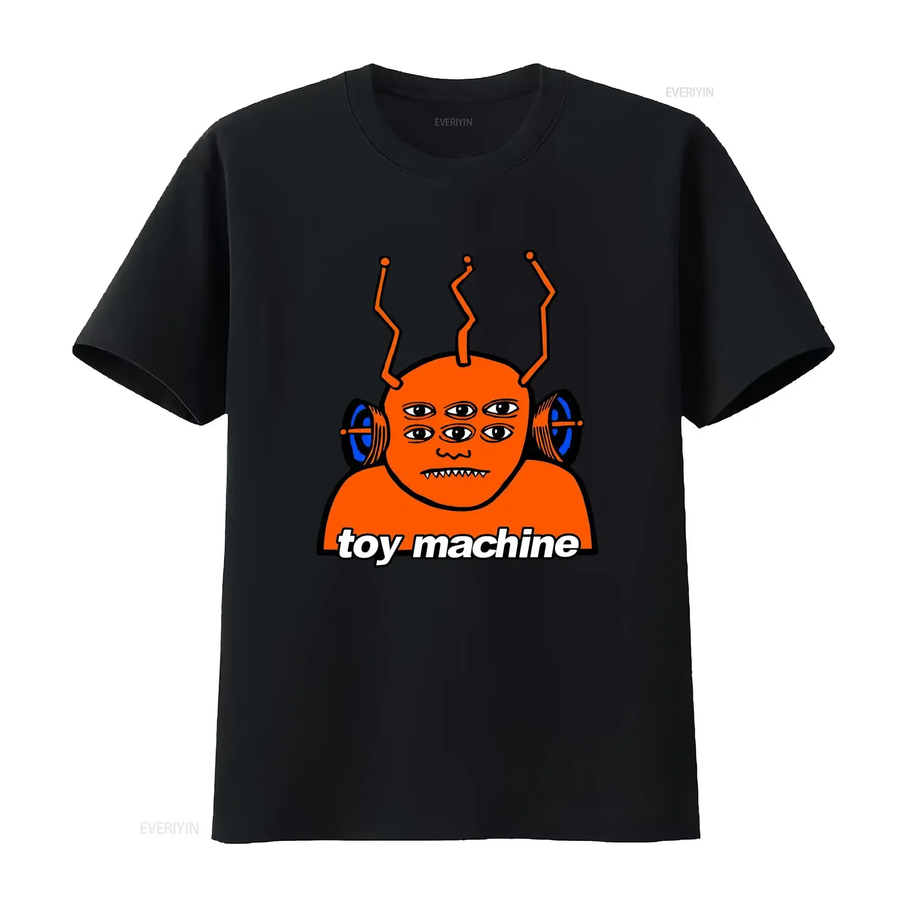 Toy Machine Orange Funky Alien Vintage Skateboarding T Shirt Design vintage Washed Slightly streetwear Unisex