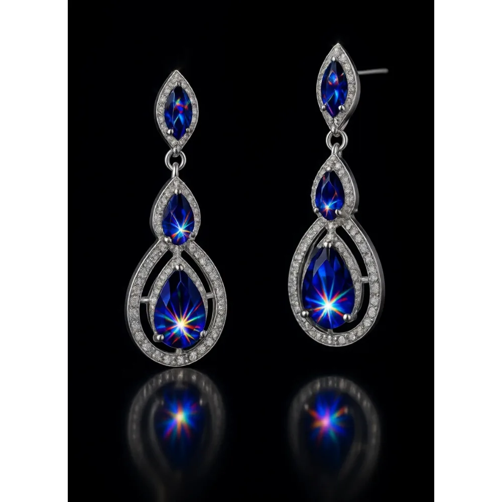 

Элегантные длинные хрустальные серьги-подвески для невесты и подружек невесты на свадьбу