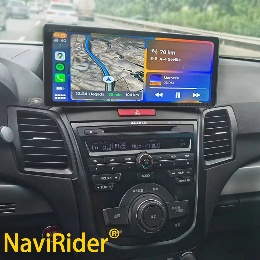 For Acura RDX 2013-2018 Android 13 Qled Screen 12.3inch Car Multimedia Video Player Stereo Wireless CarPlay GPS Navi Head Unit