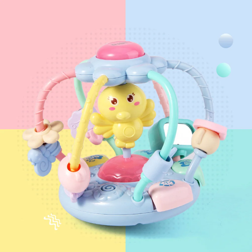 لعبة قبضة اليد ألعاب الموسيقى الإضاءة الطفل التعليمية مضغ عضاضة الاطفال العروة طفل صغير #6