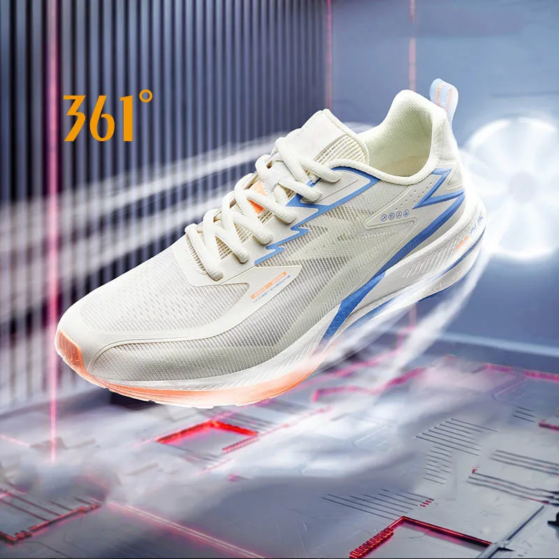 361 Degrees  Flame Team Men Running Shoes Racing  Wear-Resistant Shock-Absorbing Cushioning Trendy Soft Sole  Sneakers 672422202