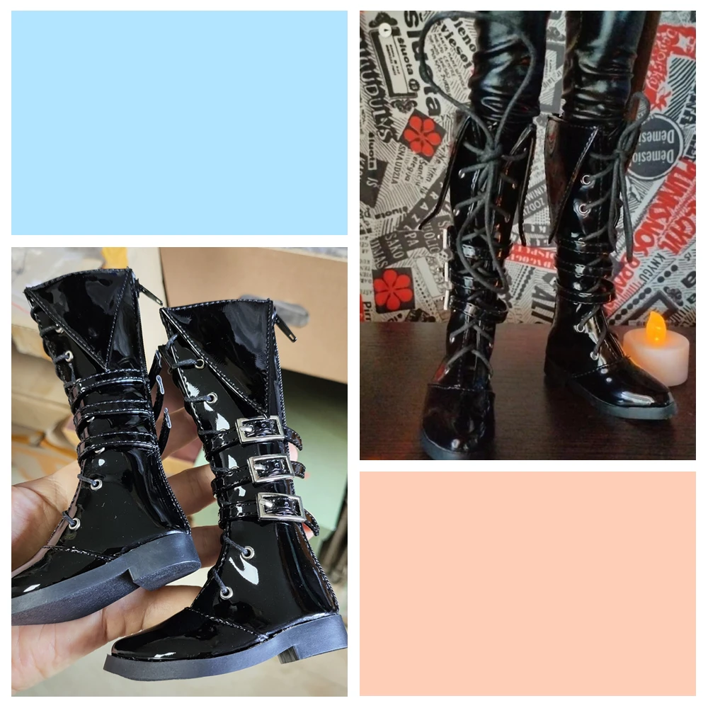 

1/3 1/4 man boy SD AOD DOD BJD MSD Dollfie Synthetic Leather PU Shoes black white boots shoes YG015