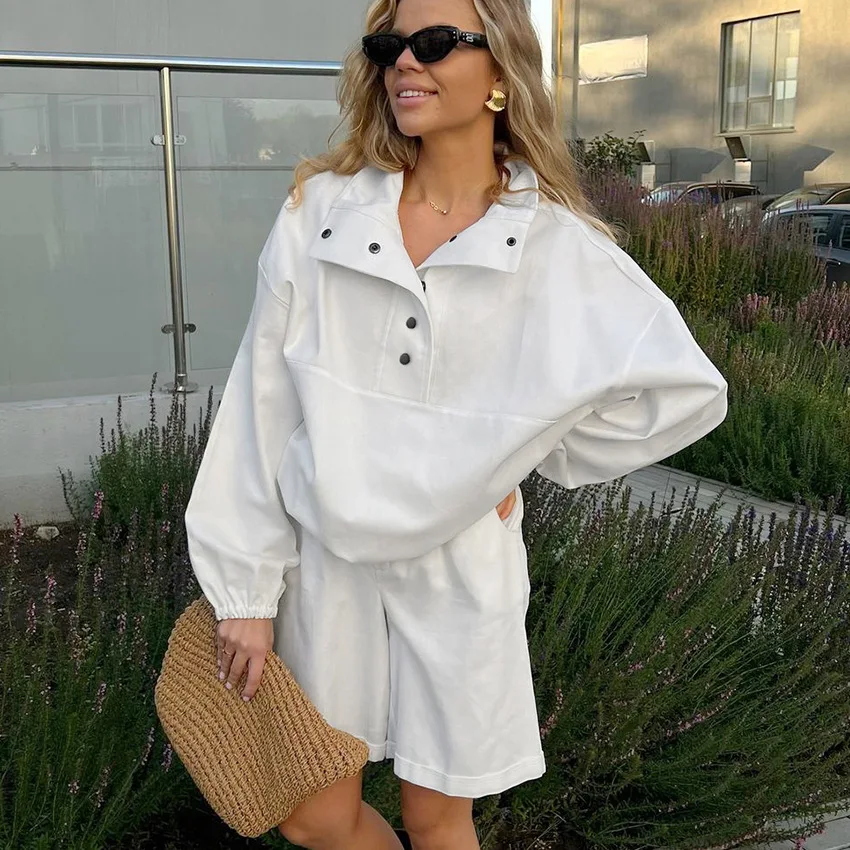 

Весна и лето 2025: простой модный свитер, шорты с высокой талией, спортивный костюм Z471