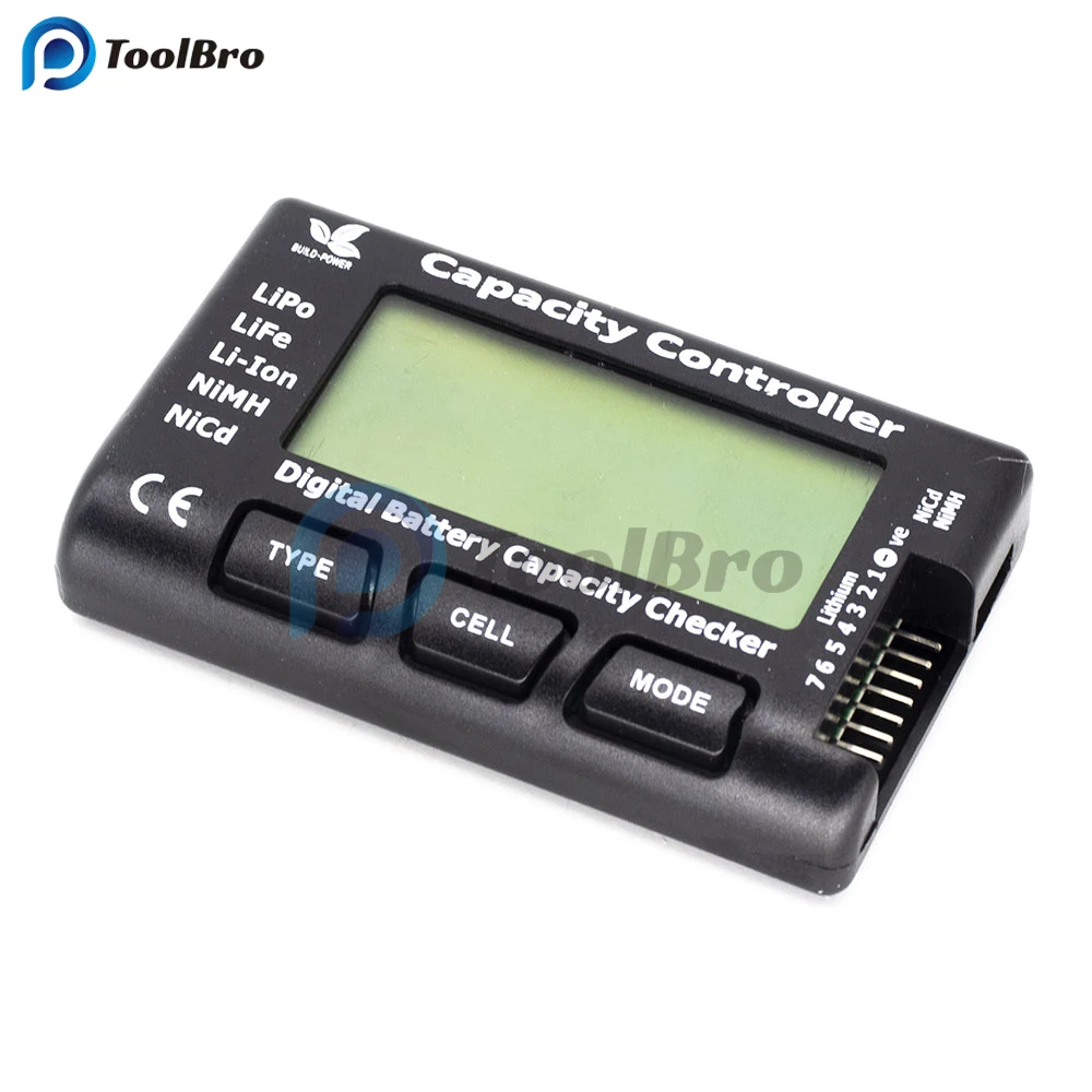 Verificador Digital de Capacidade de Bateria 17s Led Lipo Lif Li-ion Nicd Nimh Testador de Bateria Medidor de Tensão Voltímetro Controlador de Capacidade