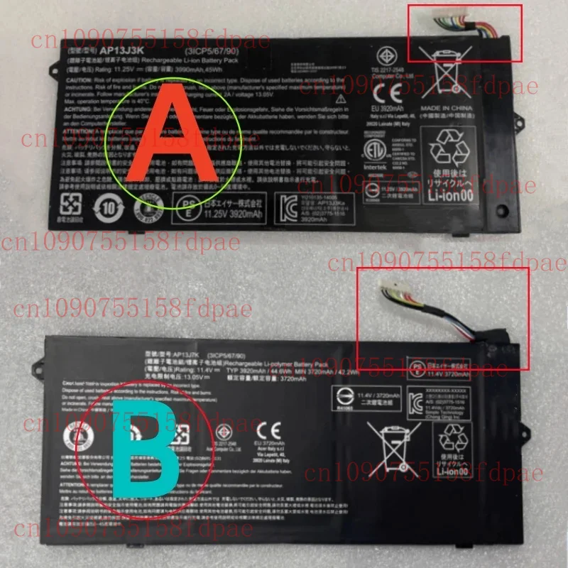 AP13J3K AP13J4K AP13J7K بطارية لشركة أيسر Chromebook 11 C720 C720P C740-C5U9 C771T-56G3 14 CP5-471 CB514-1HT-P3GK تدور 512 R852TN