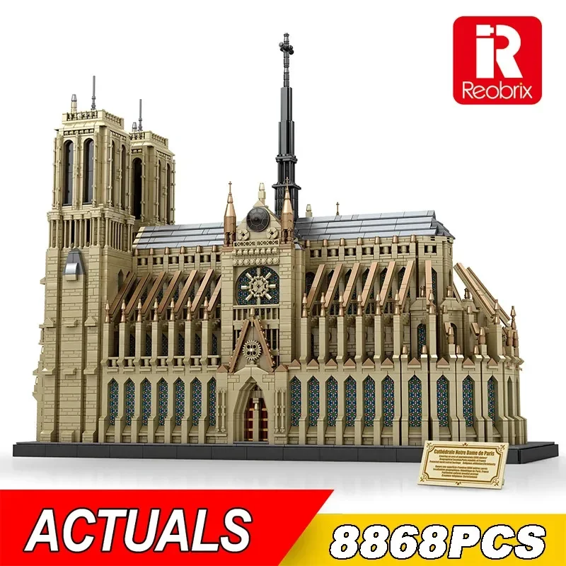 

66016 World Architecture Building Blocks Giant Notre Dame Cathedral Gothic Architecture 8868pcs High simulation MOC Toy Gift