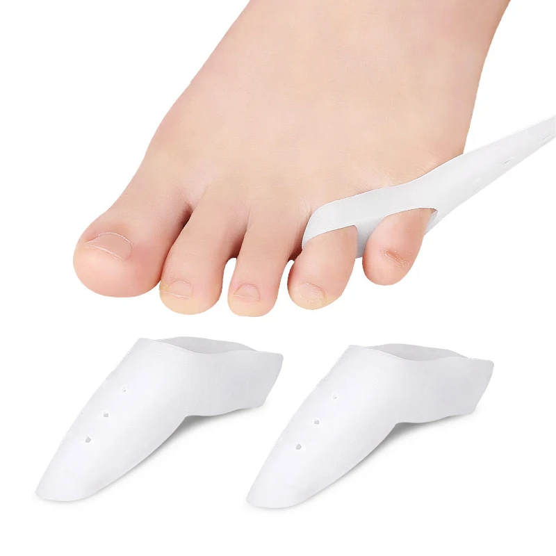 Pexmen 2/4 pçs gel pouco toe almofadas corrector straightener dedo do pé mindinho almofada splint alívio da dor reduzir bolhas de milho e fricção