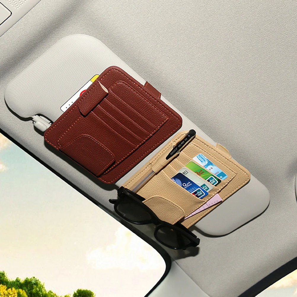 

Visor Organizer Bill Folder Sunglasses Holder Windscreen Case Accessories Universal Size Fits Vehicles Truck Car
