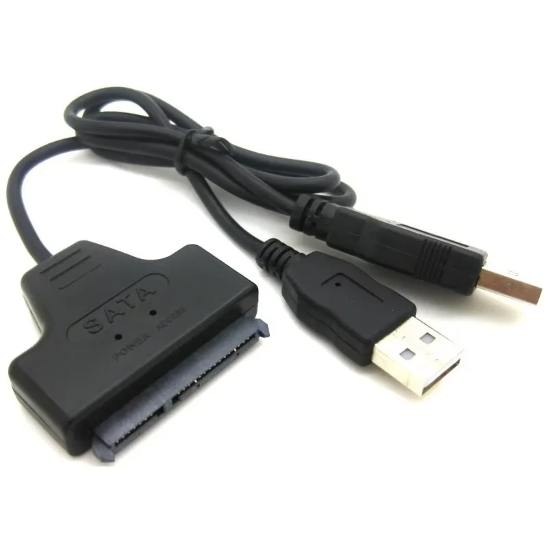 Portable SATA to USB Hard Drive Adapter Cable, Flexible Cord for Data Transfer and Playback, Universal for All Operating Systems