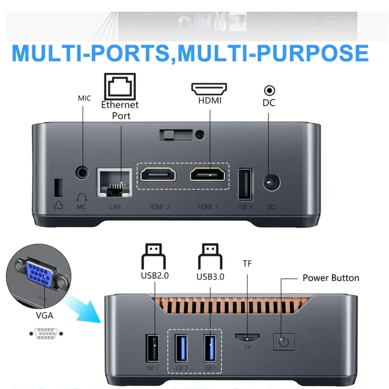GK3 Plus Intel N150 Четырехъядерный мини-ПК Win 11 Pro DDR4 32G WIFI5 1 ТБ SSD BT4.2 Dual HDMI RJ45 1000M Двойной экран 4K HD Дисплей КПК