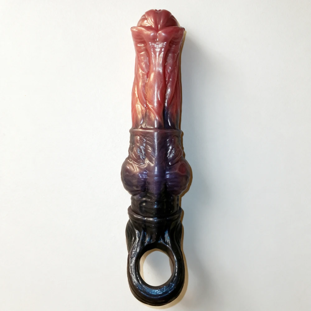 YOCY Fantasy Horse Dildo Knot Penis Sleeve Penis Extender Delayed Ejaculation Enhances Erection Liquid Silicone Male Sex Toys