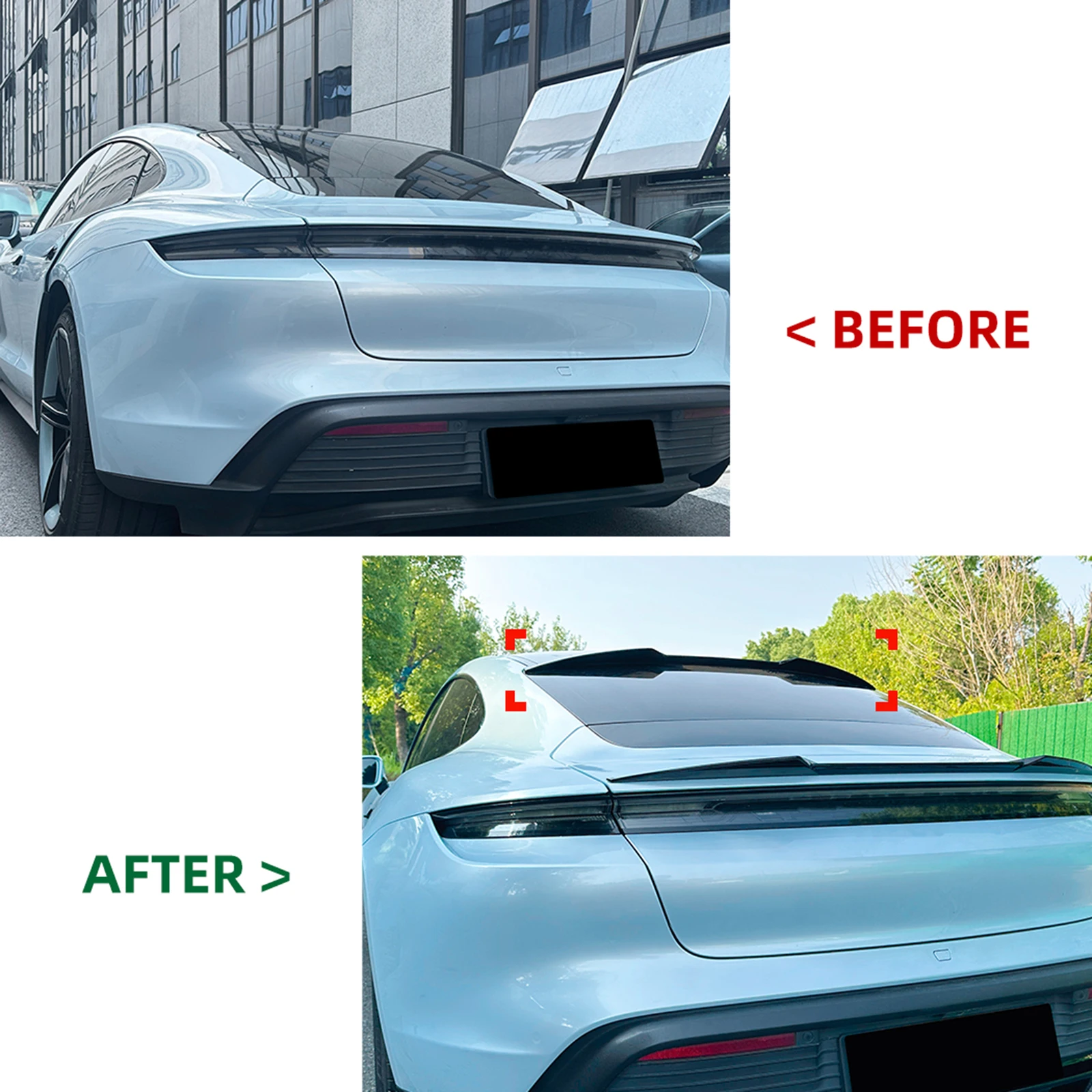 

Car Rear Trunk Spoiler Lip Roof Wing Tail Wing Lip Window Top Spoiler For Porsche Tacan 2019-2026 Exterior Accessories