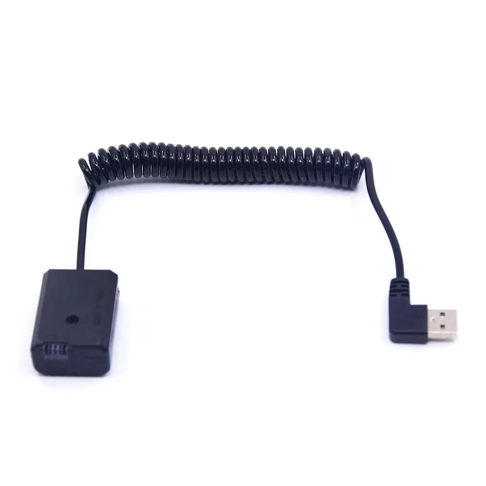 NPFW50 Dummy Battery AC-PW20 DC Coupler with USB Adapter Spring Cable for Sony ZV-E10 A5000 A6000 A6300 A6500 A7000 A7II A7R A7