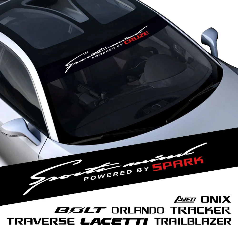 Pegatinas para parabrisas delantero de coche, para Chevrolet CRUZE LACETTI SPARK AVEO TRACKER ONIX CORVETTE ORLANDO TRAILBLAZER SUBURBAN