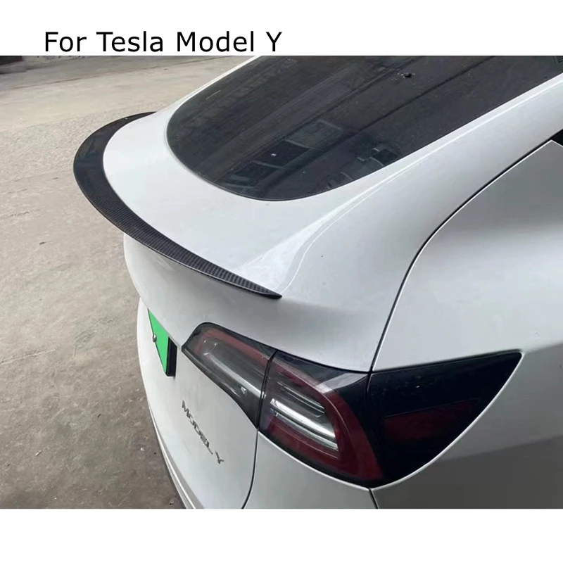 

For Tesla Model Y Carbon Fiber Rear Spoiler Trunk Wing Y Style 2017-2022 FRP Matt Carbon