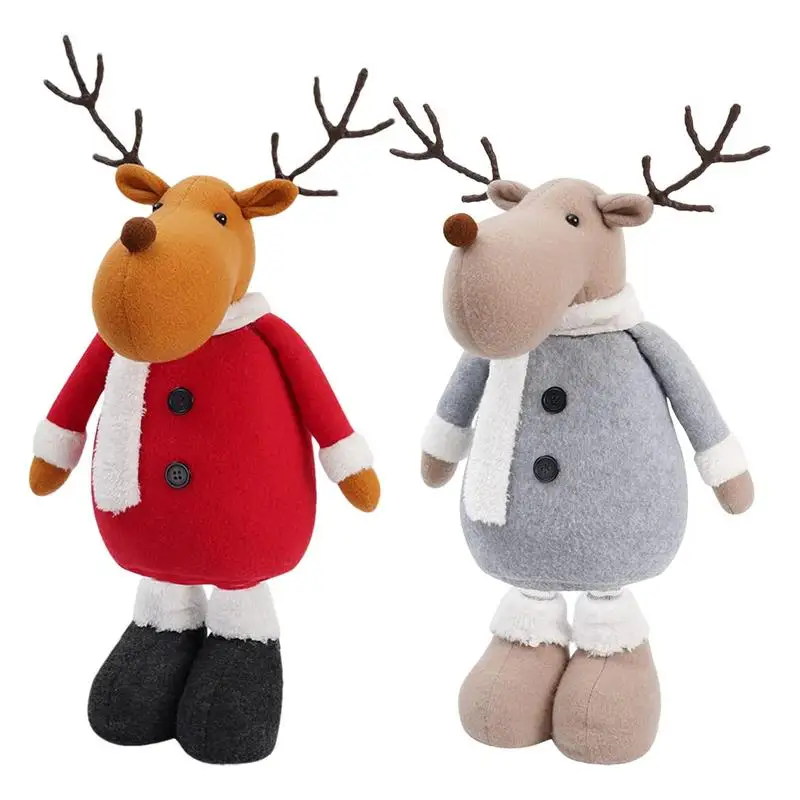 Cute Deer Plush Toy soft and comfortable Reindeer stuffed animal plushie home decor doll toy christmas holiday gift for kids