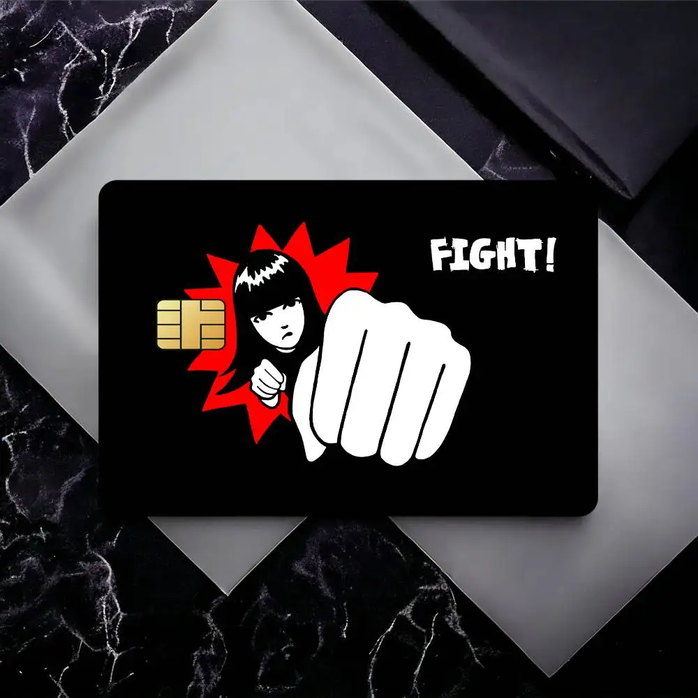 E-Emily The Strange Credit Card Skin Stickers For Bank Card Bus Metro Card Sticker Waterproof Gift