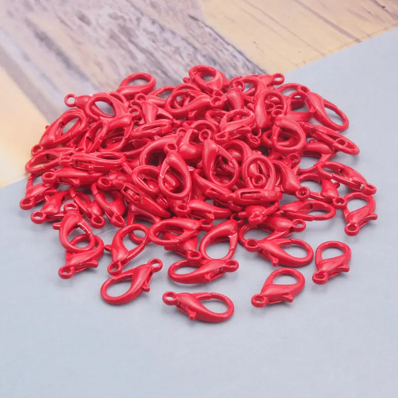 15-60Pcs 12.5-21mm Candy Colors Metal Lobster Clasps Hooks Keychain Sweet Key Rings For DIY Keychain Jewelry Making Accessories