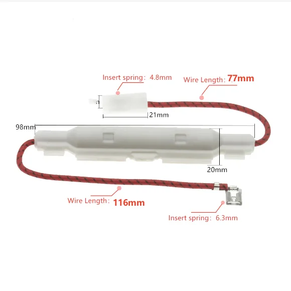 5KV 0.5A 0.6A 0.65A .07A 0.75A 0.8A 0.85A 0.9A 1A Microwave High Voltage Fuse High Temperature Flame Retardant Fuse Holder